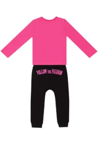 Denokids Zebra Fashion Girl's Winter T-shirt Trousers Set - Image 4