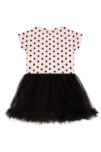 Denokids Girl's Eid Black Tulle Tutu Polka Dot Dress - Image 4