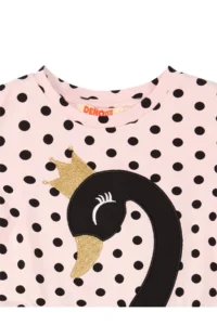 Denokids Girl's Eid Black Tulle Tutu Polka Dot Dress - Image 5