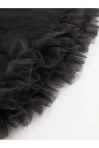 Denokids Girl's Eid Black Tulle Tutu Polka Dot Dress - Image 8
