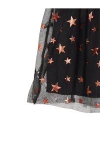 Denokids Black Copper Star Girl's Tulle Tutu Fluffy Strap Evening Dress - Image 6
