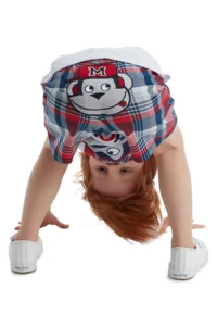 Denokids Monkey Plaid Boys' T-Shirt Shorts Set - Image 2