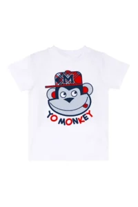 Denokids Monkey Plaid Boys' T-Shirt Shorts Set - Image 5