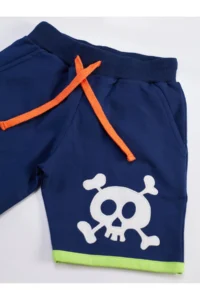 Denokids 3D Green Korsan Kids T-Shirt Shorts Bandana Set - Image 7