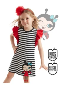 Denokids Uğurlu Girls' Striped Dress