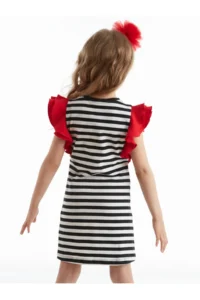 Denokids Uğurlu Girls' Striped Dress - Image 2