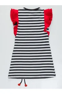 Denokids Uğurlu Girls' Striped Dress - Image 4