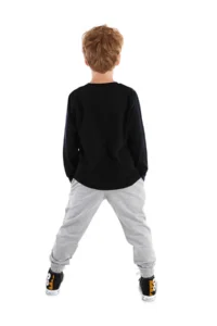 Denokids Don't Scare Boy's Winter T-shirt Trousers Set - Image 2