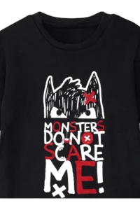 Denokids Don't Scare Boy's Winter T-shirt Trousers Set - Image 8