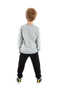 Denokids Cesur Gray Black Boys' Tracksuit Set - Image 2