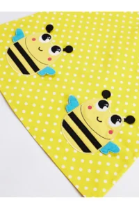 Denokids Dotted Bees Girls' Yellow Summer Dress - Image 5