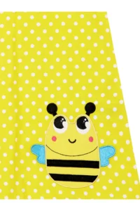 Denokids Dotted Bees Girls' Yellow Summer Dress - Image 7