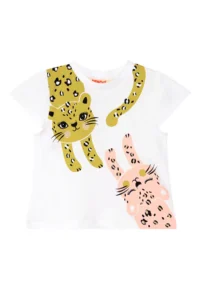 Denokids Mischievous Cats Frilly Girl's Summer T-shirt Shorts Set - Image 5