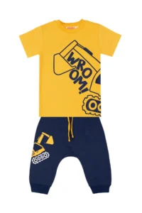 Denokids Scoop Boys' T-Shirt Capri Shorts Set - Image 3