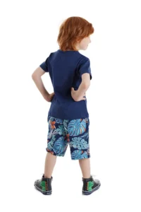 Denokids Surfer Croco Boys' T-Shirt Shorts Set - Image 2