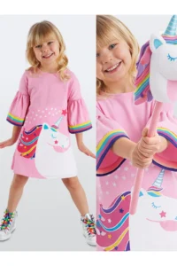 Denokids Unicorn Star Girls' Dress