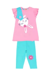 Denokids Surprise Rabbit Girls' Tunic Leggings Set - Image 3