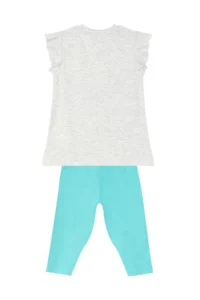Denokids Frilly Giraffe Girl's Summer T-Shirt Tights Set - Image 4