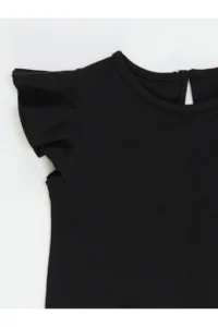 Denokids WHITE Kedi Frilly Girls' Black Summer Dress - Image 7
