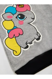 Denokids Unicorn Girls' Gray Sweat Dress - Image 7