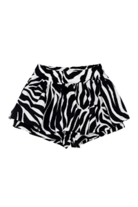 Denokids Balerin Zebra Girls' T-Shirt Shorts Set - Image 7