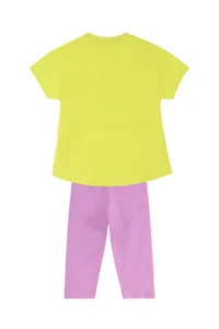 Denokids Cool Unicorn Girl's Summer T-shirt Lilac Tights Set - Image 4