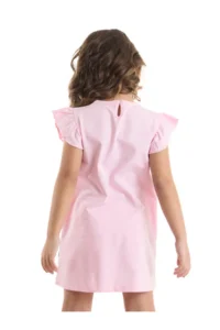 Denokids Striped Friends Girl's Frilly Pink Summer Dress - Image 2