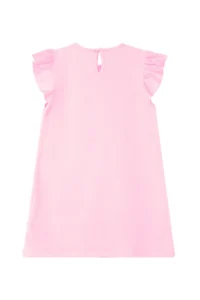 Denokids Striped Friends Girl's Frilly Pink Summer Dress - Image 4