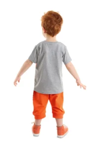 Denokids Roar Kaplan Orange Boy's Summer T-shirt Capri Shorts Set - Image 2