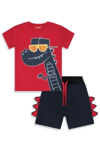 Denokids Cool Dino Boys' Summer T-Shirt Shorts Set - Image 3