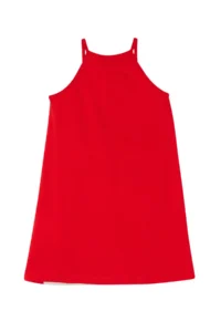 Denokids Unicorn Love Girl's Strappy Red Summer Dress - Image 4