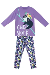 Denokids Tembel Hayvan Girls' Tunic Leggings Set - Image 3