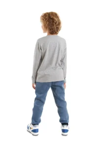 Denokids Construction Machinery Boy's Long Sleeve T-shirt Trousers Set - Image 2