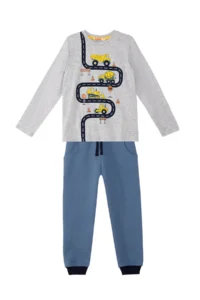Denokids Construction Machinery Boy's Long Sleeve T-shirt Trousers Set - Image 3