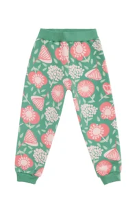 Denokids Pink Floral Baby Girl Green Tracksuit Set - Image 7