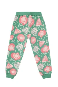 Denokids Pink Floral Baby Girl Green Tracksuit Set - Image 8