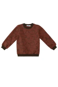 Denokids Hayvanlar Baby Size Brown Tracksuit Set - Image 5