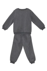 Denokids Kedi Baby Size Dark Gray Tracksuit Set - Image 2