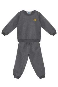 Denokids Kedi Baby Size Dark Gray Tracksuit Set - Image 3