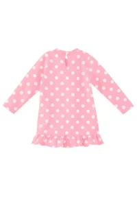 Denokids Teddy Bear Baby Girl Polka Dot Pink Dress - Image 4
