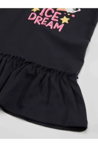 Denokids Ice Cream Dream Cotton Girl's Summer Navy Blue Dress - Image 6