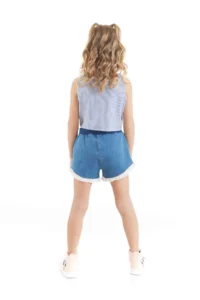 Denokids Raccoon Girl Shirt DENIM Shorts Set - Image 2