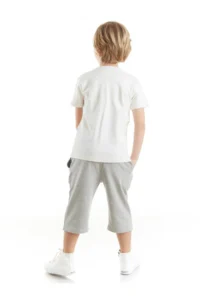 Denokids Hey Dude Boys' T-Shirt Capri Shorts Set - Image 2