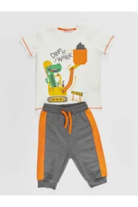 Denokids Dino At Work Boys' T-Shirt Capri Shorts Set - Image 3