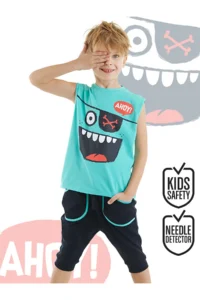 Denokids Ahoy Boys' T-Shirt Capri Shorts Set