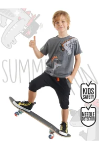 Denokids Summer Fun Boys' T-Shirt Capri Shorts Set