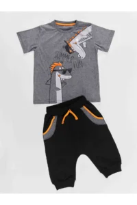 Denokids Summer Fun Boys' T-Shirt Capri Shorts Set - Image 3