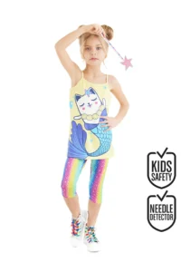 Denokids Deniz Kedisi Girls' Tunic Leggings Set