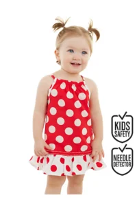 Denokids Red Puantiye Baby Girl Sleeveless Summer Dress