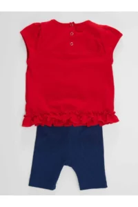 Denokids Red Tilki Baby Girl Tunic Leggings Set - Image 4